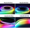 DC5V WS2812 WS2812B LED Strip Black White PCB 30/60/74/96/144LEDS/M RGB