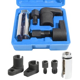 FreeTec Professional Lambda Sensor Socket OXYGEN Oxygen Sensor Socket Tool Set 5 Pieces Remover Installer Kit Tool for Car