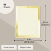 50 Sheets Gold Foil Award Certificate Paper 8.5 x 11