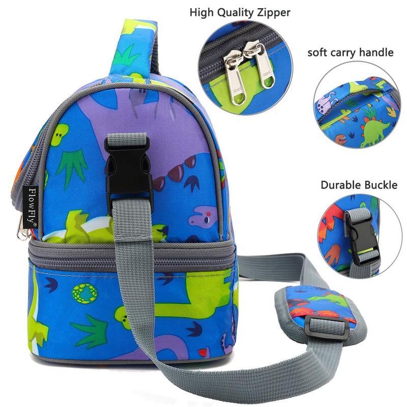 FlowFly Double Decker Cooler Insulated Lunch Bag Large Tote for