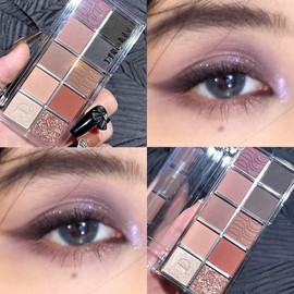 Go Ho 10 Colors Eyeshadow Palette,Matte&Glitter Eyeshadow Makeup,High Pigmented Shades,Naturing-Looking, High Pigment Waterproof Cool Eye Eyeshadow Palette,14 Midsummer Dream