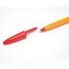 BIC Oil-Based Ballpoint Pen, Orange, 0.03 inches (0.7 mm), Red,
