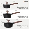 VINCHEF Sauce Pan Set with Lid 10PCS, 2QT+3QT+4QT Non Stick