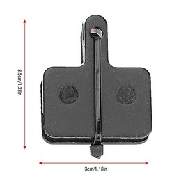 Alomejor Pastillas de Freno para Bicicleta, Material Cobre y Semimetal, 4 Pares, Tamaño 3.5 x 3 x 0.4 cm, con Clips de Resorte