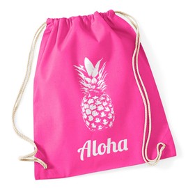 Gym Bag Hipster Bag Aloha Pineapple Jute Bag String Bag Cotton Drawstring Bag