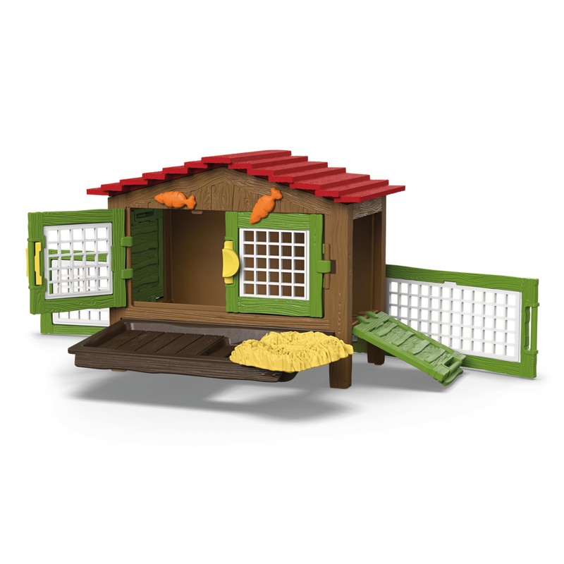 schleich Farm World 42728 Rabbit Hutch for Ages 3 and