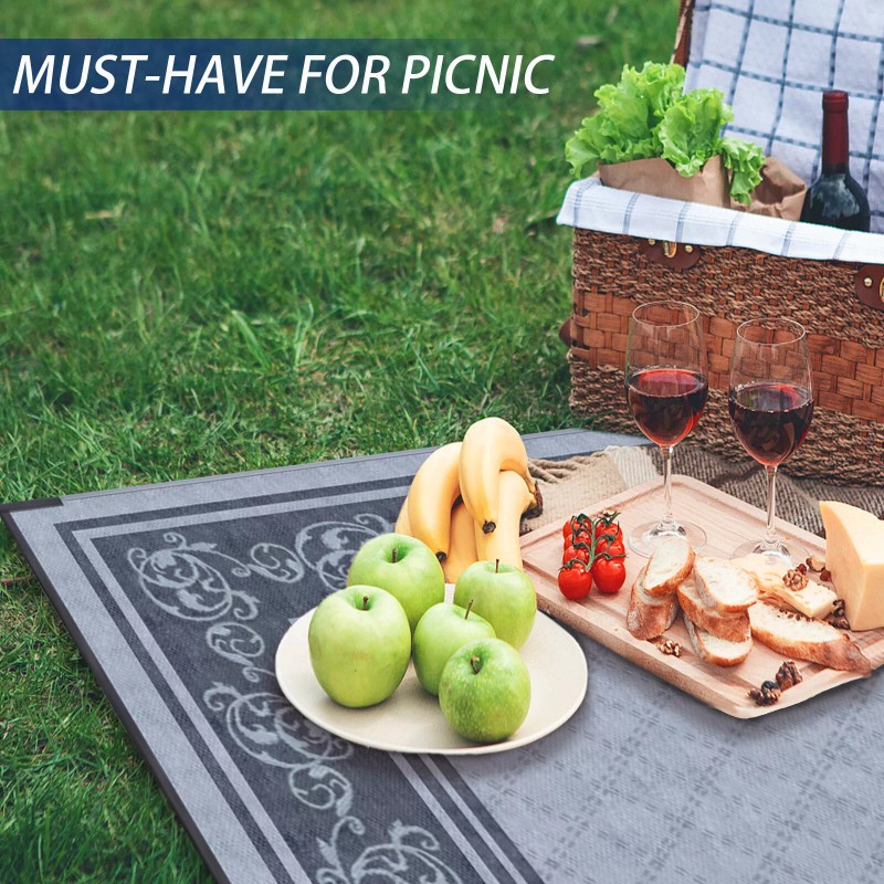 EEZ RV Products 9'x18'FT Heavy Duty Reversible/Dur - Vine Grey