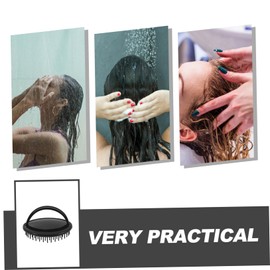 Healeved 24 Pcs Shampoo Massage Brush Scalp Brush Scalp Exfoliator Hair Wash Bath Brushes Hair Massage Comb Scalp Massager Shampoo Brush Scalp Scrubber for Dandruff Black