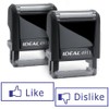 Pair of LIKE/DISLIKE Facebook Ideal 50 Self-inking Rubber Stamps