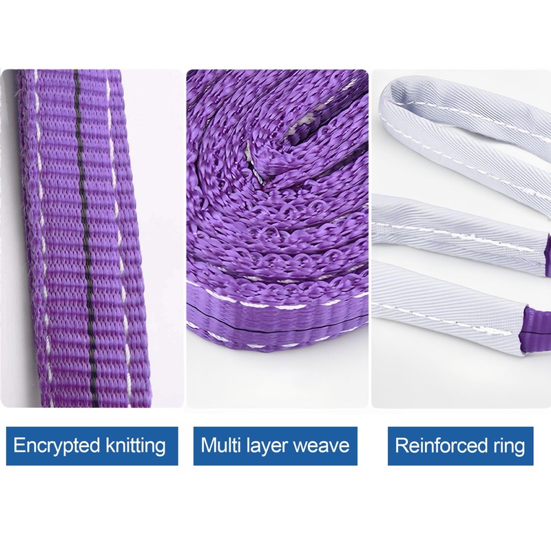 LEPEVNEY Lifting Straps Lift Sling Straps Flat Crane Sling Polyester