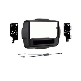 Harmony Audio HA-40EU55 Compatible with Jeep Renegade 2015-2016 Multi Make Factory Radio to Aftermarket Antenna Adapter and 95-6532B Double DIN Dash Installation Kit