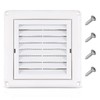 4’’ Louvered Dryer Vent Cover, White Plastic Louvered Outdoor Dryer