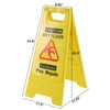 Minekkyes Caution Wet Floor Sign, Foldable Sturdy Double-Sided Safety Warning