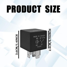 SWQS 2 PCS P6STD FOAB-14B192-AA Automotive Relays, 12V 5 Pin Fuel Pump Starter Relays for Ford F-150, Explorer, Expedition, Transit, Ensure Stable Operation of Automotive Electrical Systems