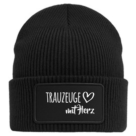 Huuraa Beanie Best Man with Heart Gift Best Man Gift Idea, Beanie including patch, Unit size