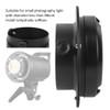 Alloy Black Adapter Ring Convertor for Small Photography Light to