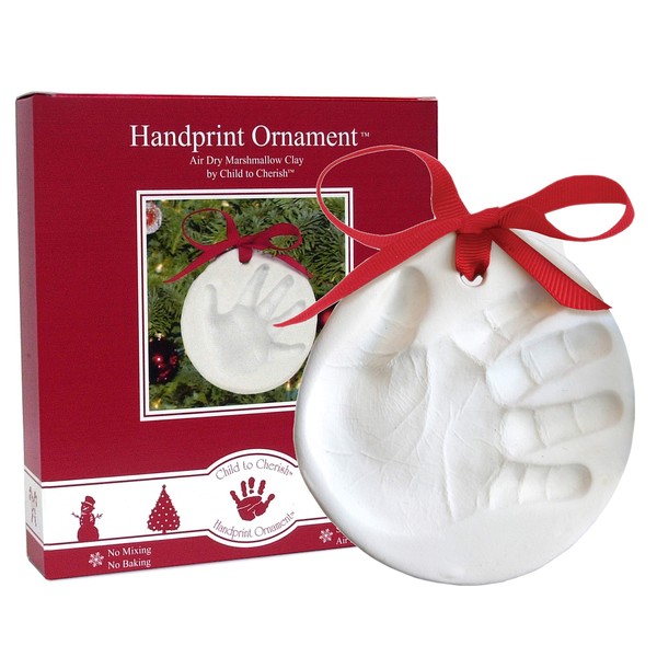 Child to Cherish Baby Handprint or Footprint First Christmas Ornament Kit