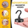 DIYMAG Black Magnetic Hooks, 118 LB Heavy Duty Strong Magnets