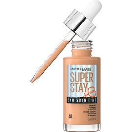 Maybelline New York Foundation, Long-Lasting Makeup with Vitamin C, Vegan Formula, Super Stay Skin Ink, No. 48