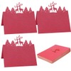 Place Name Cards 50 Sheet Small Tent Cards Die Cut Design Foldover Table Place Cards Christmas Tree Reindeer Design Paper Cards for Wedding Party Decoration Christmas Winter Theme Theme Party-Red