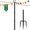Tigerden 10Ft String Light Poles for Outside, Adjustable Metal Poles