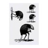 4 x 'Ostrich With Head In Sand' Temporary Tattoos -