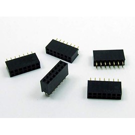 POPESQ® #A1851 Female Header 2.54 mm 2 x 7 Pin Straight Pack of 5