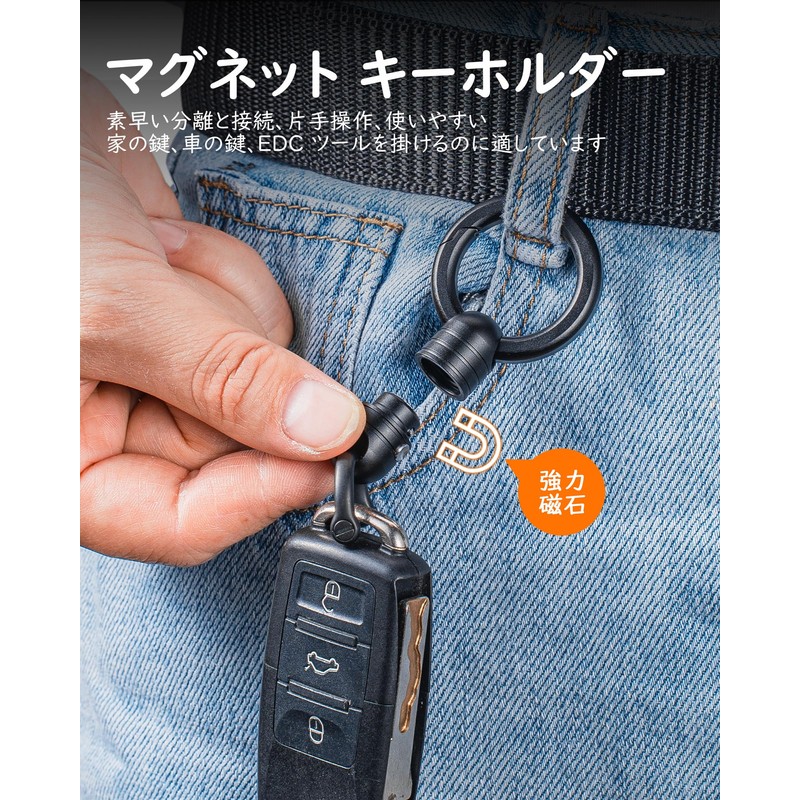 TIMULTI Magnetic Releaser, Key Holder, Stylish, Includes Key Ring, Load