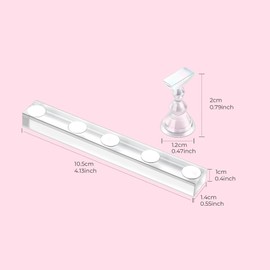 Set of 2 Nail Stands for Press on Nails Display, Display Stand with Magnetic Base, for DIY Manicure Salon Nail Stand for Nail Tips Practice (Set of 5)