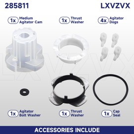 285811 Medium Cam Agitator Repair Kit. Cpplicable with Whirlpool, Kenmore Washers – Available for AP3138838, 2744, 285746, 285811VP, 3347410, 3351001, 3363663, AH334650, EA334650