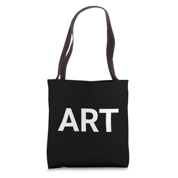 ART Typography Design Bold White Letters Minimalist Word Tote Bag