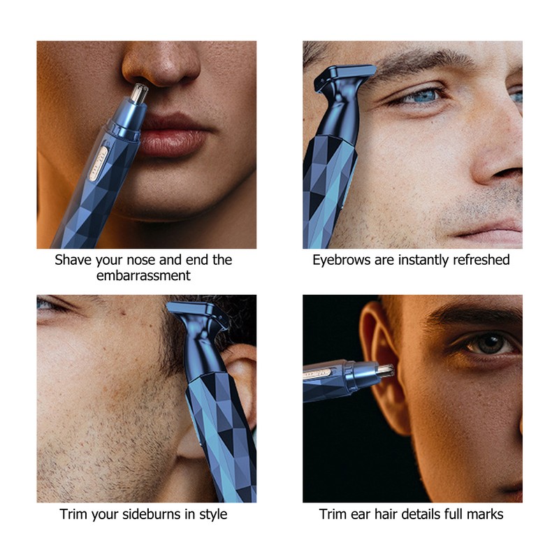 Nose Ear Hair Trimmer Clipper Rechargeable Grooming Shaving Eyebrow Cordless