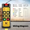 NEWTRY Wireless Crane Remote, 12V 4 Button Industrial Crane Controller