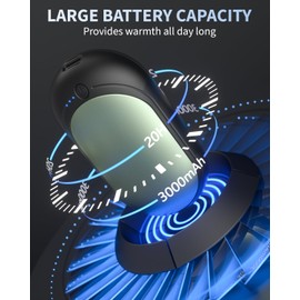 Hand Warmers Rechargeable, KNIFOD 2 Pack 6000mAh Portable Electric Handwarmers, Reusable USB Pocket Heater Great for Raynauds, Hunting, Golf, Camping, Christmas Outdoor, Women Mens Warm Gifts