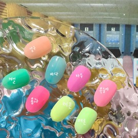 ˡᴬᴺᵀᶤˡ [One Color] Summer Luminous Syrup Homemade Nail Tip – Almond / ˡᴬᴺᵀᶤˡ [원컬러] 여름 야광 시럽 수제네일 팁 - 아몬드