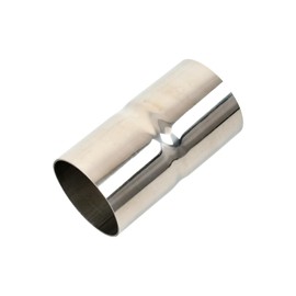 Polished Stainless Steel 2.125'' ID to 2.125'' ID Exhaust Adapter,Exhaust Reducer Connector Pipe,ID 2-1/8 Inch Exhaust Coupler,4'' Length,Universal Fitment