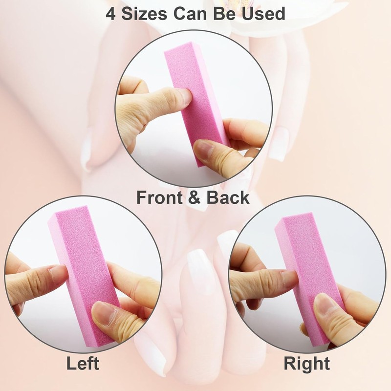10 Pieces Nail Sanding Blocks Nail Polishing Blocks 4-Sided Manicure