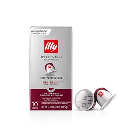 illy Espresso Single Serve Coffee Capsules compatible with Nespresso Machines, 100% Arabica Bean Signature Italian Blend, Intenso Dark Roast, 10 Count (Pack of 1)