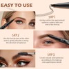 LOKFAR Microblading Eyebrow Pen, 2-In-1 Dual-Ended Waterproof Eyebrow Pencil with
