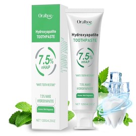 7.5% Hydroxyapatite Toothpastes for Enamel Protection, Fluoride-Free Formula, Gentle Mint, Strengthens and Repairs Teeth, Suitable for Sensitive Teeth, Freshens Breath, Maintains Oral Health