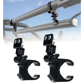 Lupar UTV Chase Lightbars C-Clamp Mounting Bracket Universal Fits 1.75" - 2 Inch Rollcage Bar Mount, Heavy-Duty Aluminum Brackets for Off-Road RZR - 2 Pack