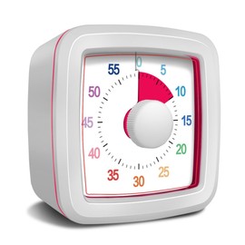 60 Minute Visual Timer for Kids and Adults, Non-Ticking 5.5 Inch Large Visual Countdown Timers for Classroom Desk, Kitchen Timer for Meeting, Working, Home and Cooking (White)