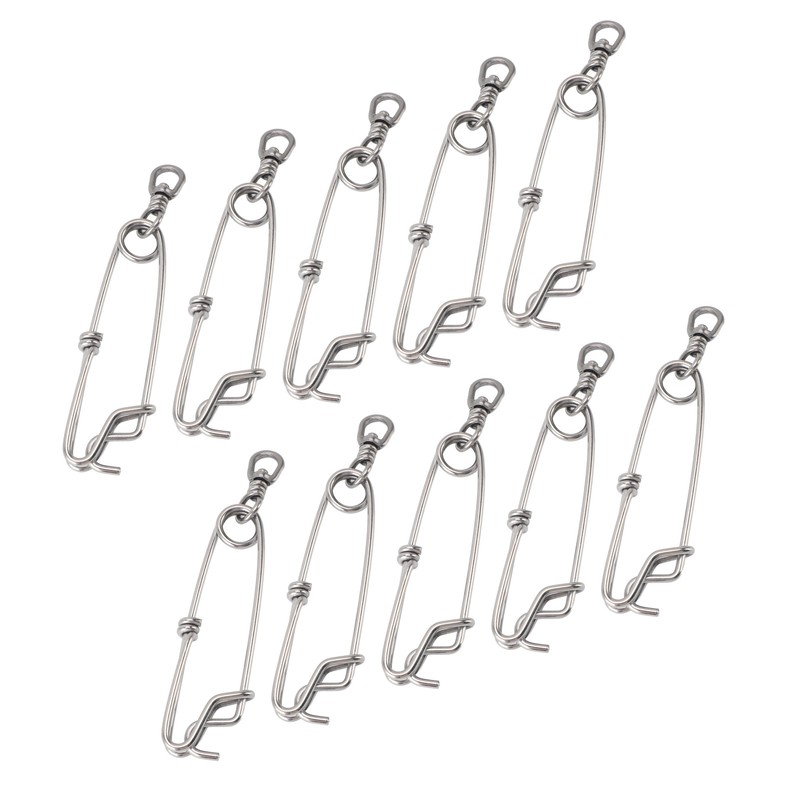 10 Set 3.8 X 150mm Fishing Snap Swivel 304 Stainless