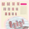Square Press on Nails Long False Nails Pink Fake Nails