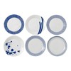Royal Doulton Pacific Mixed Patterns Dinner Plates, 11.4", Blue/White, Set
