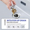 Kablle Bathroom Sink Faucet with Pull Down Sprayer, Brushed Nickel