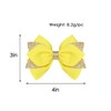 Koolgil 4-inch Glitter Hair Bow Clips Girls Sparkly Ribbon Bow