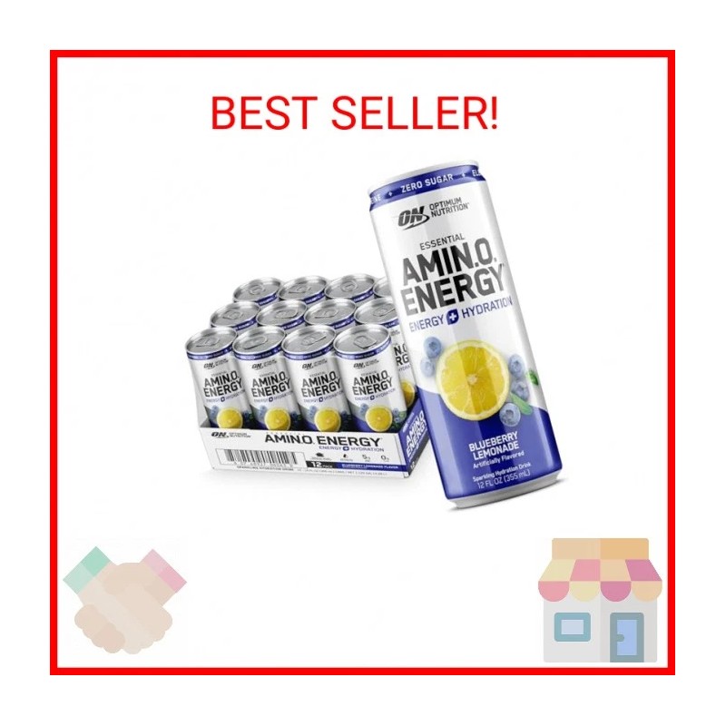 Optimum Nutrition Amino Energy Sparkling Hydration Drink, Electrolytes, Caffeine