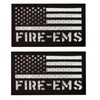 2 Pack Reflective EMS Fire Rescue Patch with Hook Back