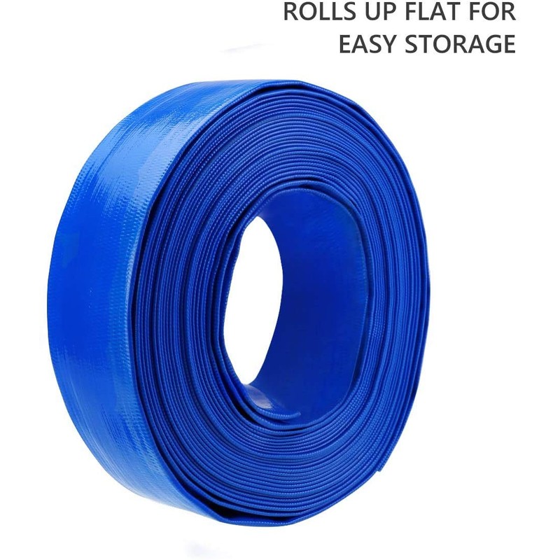 Eastrans 2.5" x 50 FT Pool Backwash Hose,Flat 4 inch